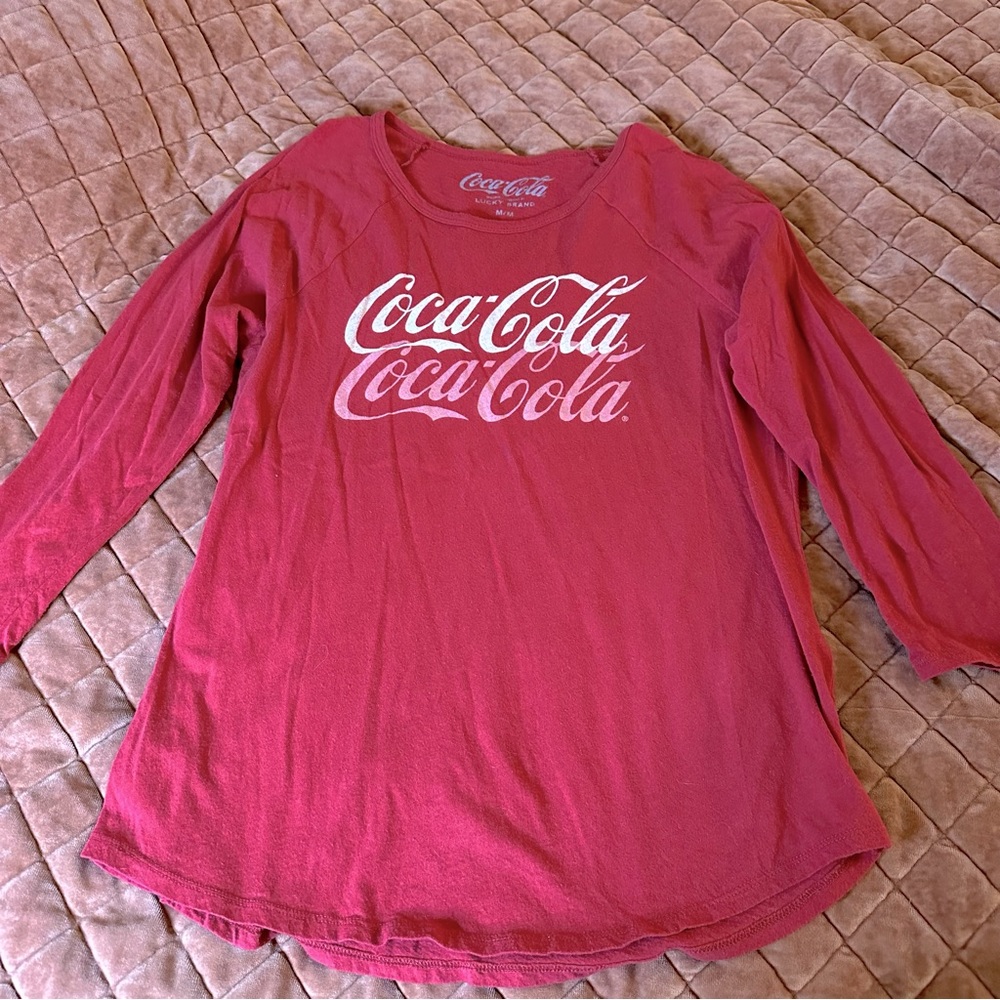 Lucky brand Coca Cola half sleeve tee